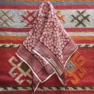 Vintage Square Anne Klein Floral Silk Scarf